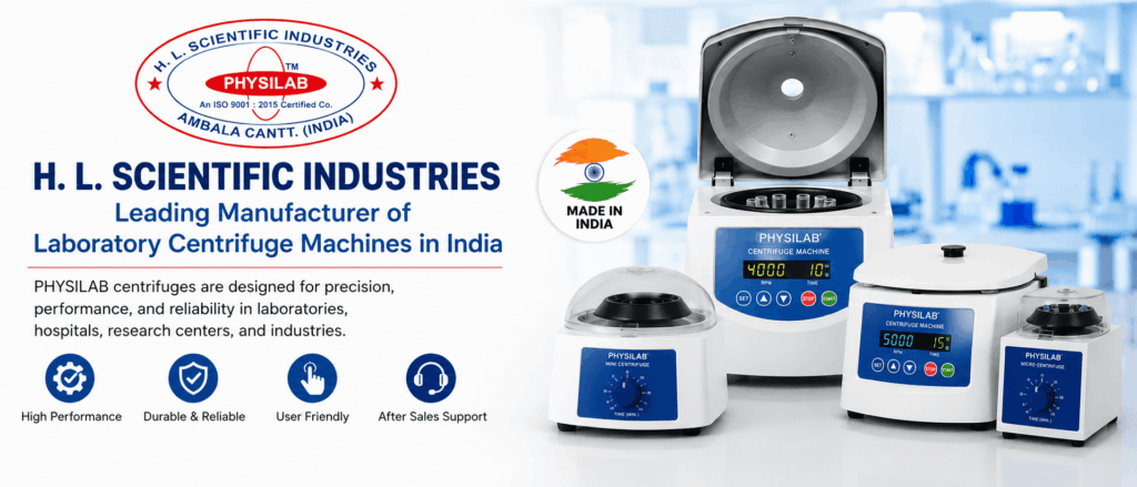 Who is the Manufacturer of Laboratory Centrifuge Machine in India?